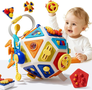 Baby Busy Board Activity Cube Toys Montessori Sensory Toys Toddler Fine Motor Early Educational Toy Travel Fidget Toys Gifts