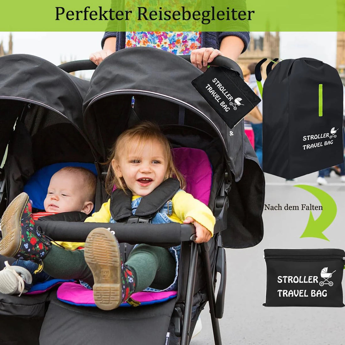 Baby Stroller Travel Bag With Shoulder Belt Pram Universal Dust Bag Organizer Kindergarten Carts Accessories Walker Cribs Bags